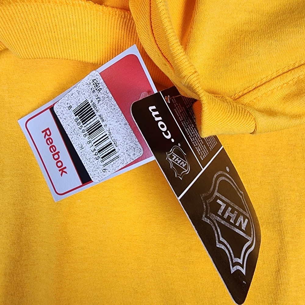 NWT 2016 NHL Reebok Bright Yellow All-Star Long Sleeve Tee Nashville Size M - Picture 6 of 11